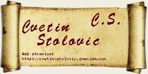 Cvetin Stolović vizit kartica